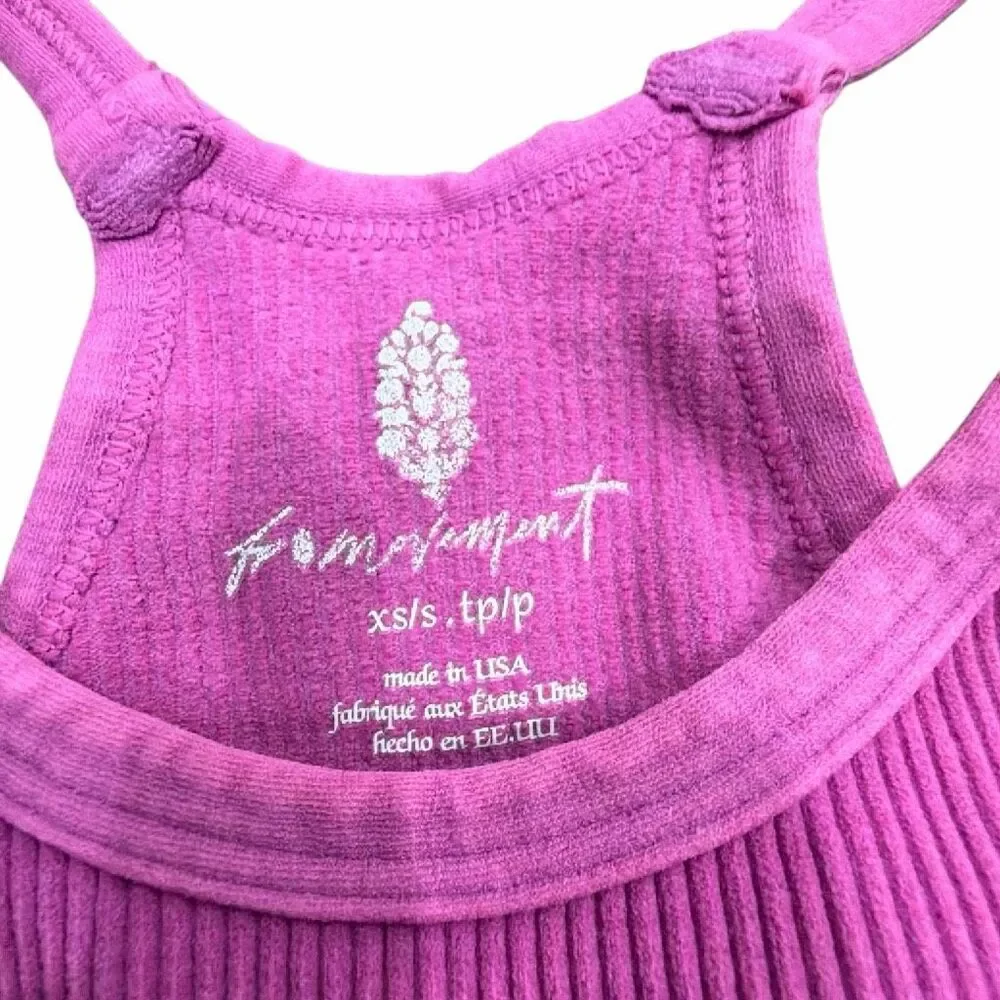 Free People Hot Pink Sleeveless Activewear Tennis Min Dress Gym Workout Top XS S